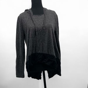 Ya Los Angeles back zipper grey hoodie shirt